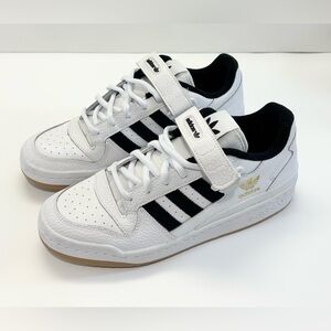 ADIDAS FORUM LOW ORIGINALS WHITE BLACK GOLD CASUAL BASKETBALL ATHLETIC